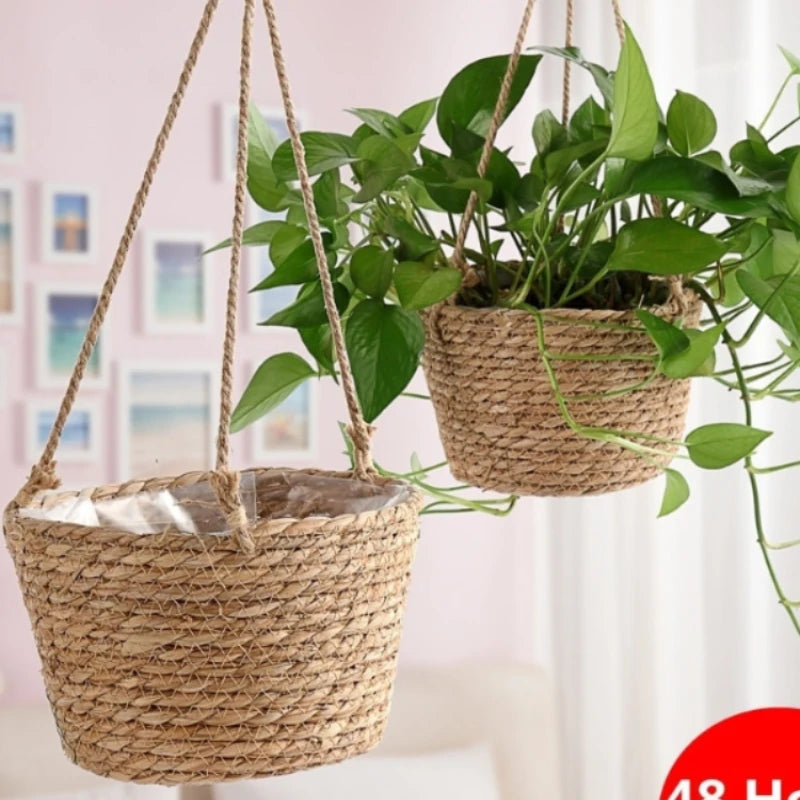 Vaso de planta suspenso - basket Decor